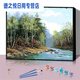 Digital oil painting Digital oil painting DIY fill landscape flowers painting DIY oil painting cartoon animal handmade water 1049 wooden boat 40*50 frameless (color canvas)