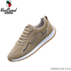 西域骆驼（VANCAMEL）男鞋2025春季新款皮面休闲鞋时尚潮流软底一脚蹬开车鞋男士运动鞋 AW9906 蓝色 布面款-骆驼官方品 38 偏小一码/拍大一码