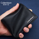 Coilenklaon wallet men's genuine leather short top cowhide casual luxury men's wallet youth birthday gift black 258-1 (counter original gift box)