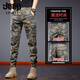 Jeep (Jeep) Herbst Baumwolle Tarnung Arbeiten Hose Männer lose Beine Amerikanische Frühlings- und Herbst -Freizeithosen Vatertag Geschenkkleidung [Fleece Fleece] 692b Camouflage Khaki verdickt 29 (Warte 2 Fuß 2)