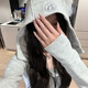 lulu露露卫衣scuba刺绣连帽加绒韩版修身运动拉链外套秋瑜伽服 金标杂白 L 8