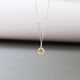 DYN South Korea imported pure 14K gold pendant for women with faceted hollow donut small ring k gold clavicle chain pendant for women individual pendant