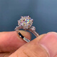 Pu Lianchun 18K rose gold luxury group inlaid buds PT950 platinum 1 carat proposal diamond ring sterling silver plated wedding ring pure platinum buds 3 carats