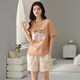 
Modal women's short-sleeved pure cotton all-cotton pajamas set for summer loose casual home wear comfortable and can be worn in thin summer Y9856 M (recommended 75-95Jin [Jin equals 0.5 kg])