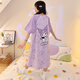 Pure Cotton Women's Nighthawn Sommer kurzärmelig losen süßen Cartoon 2025 Neues Sommer-Pyjama und Damen Heimkleidung TN719# M Empfohlenes Gewicht 80-100 Jin [Jin gleich 0,5 kg]