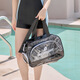 Bolsa de natación OIMG Separación húmeda seca Gran capacidad Hombres y mujeres Viajes Blaya Bolsa Bolsa de almacenamiento Bolsa de calzado Comparto de maquillaje Bag de lavado Negro Gran tamaño [Correa de hombro]