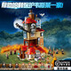 lE high building blocks Hogwarts Castle Hedwig assembled model castle street view children's toys boys Burrow attack [1047 particles]