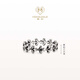 MONOLOGUE Monologue Ambition Series Palace Style Iris Flower Retro Platinum Ring MO90 Gift Premium Classic Gift Palace Style Iris Flower Ring No. 14