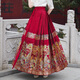 Falda de máscara de Induma Set completo Vestido chino NUEVO 2025 NUEVO HANFU MUJER CHINA MEJORA Cheongsam Falda 653 Top blanco + falda de máscara de caballo dorada tejida M