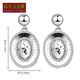 Centenary Baojinxiang platinum earrings pt950 genuine platinum earrings, earrings, earrings, popular fashion fashion pigeon egg earrings for women, pigeon egg earrings, weighing about 11.05-11.25 grams
