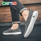 CARTELO canvas shoes for men 2025 summer lazy men men's casual cloth shoes soft sole old Beijing men's cloth shoes gray 6628-canvas breathable 41 standard sports shoe size