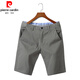 Pierre Cardin Stretch Casual Shorts für Jungen in Sommerdünngürteln, Baumwollhosen, Männerschlankhosen, mittlere Hose, leichter Khaki-9909 33 (130-145jin [Jin entspricht etwa 0,5 kg]))