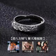 Qike Ring Men's 999 sterling silver single tail ring high-end light luxury Pixiu body protection birthday gift for boyfriend