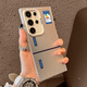 Chenjing, geeignet für Samsung S25ultra Mobiltelefon Hülle High-End-Mattfarbe Silber Galaxys24 Creative Kühlschrank-Tür S23 Persönlichkeit Nische S23ultra Anti-Fall S25 Schutzhülle [Schwarz Farbe Silber] Kühlschrank-Tür Samsung Galaxy S24 Ultra