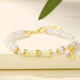 MZMZ You You Zhu Guo Platinum Necklace Women's PT950 Platinum Necklace Hetian Jade Bracelet Girlfriend Wife Chinese Valentine's Day Gift Light Luxury Style - You You Zhu Guo Bracelet