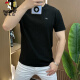 
Woodpecker (TUCANO) designer summer ice silk texture embroidered round neck men's short sleeve fashionable half-sleeved versatile light luxury comfortable style 1105 white XL 120-135Jin [Jin equals 0.5 kg]