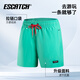 ESCATCH swimming trunks, men's beach trunks, men's large pants, European and American shorts, men's summer quick-drying can be put into the water, five-point couple shorts ES6 lake green (triangular lining) L (suitable for weight 60-73kg)