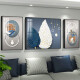 Moderne einfache Wohnzimmersofa Hintergrund Wanddekoration Gemälde Nordisch Licht Luxus -Fernseher -Wand Hanging Malerei Abstraktes Wandbild Txmg12004 Middle 100*70 cm/rechts 50*70 cm für 3 geeignet für 3