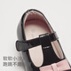 DAVE&BELLA Girls' Leather Shoes Princess Style Children's Performance Shoes Spring New Children's Casual Shoes Female Baby Toddler Shoes Black Spot 21