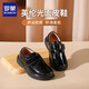 Romon Boys Leather Shoes Student Casual Boys British Style Graduation Performance Shoes Children Black 37