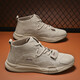 Jeep men's shoes 2025 new spring high-top shoes for men's sports warm casual shoes for men's leather Martin boots sand color (recommended by the store manager) 38 [Recommended to take a small size]