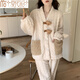 Modal 2024 Nuevo pijama de terciopelo de coral para mujeres en otoño e invierno engrosada y cálida leche de franela en ropa para el hogar de invierno Versión de alta calidad] 6623 Velvet de coral de mujeres adecuado para el peso recomendado de 5 m de mujeres 80-100 Jin [Jin equivale a 0.5 kg]]]
