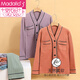Pajama modal Pajamas Primavera y otoño Autumn Autumn Algodón puro Ropa para el hogar de manga larga Cárdigan delgado de algodón del algodón delgada más el traje de gran tamaño T9273 M White XL (170)