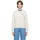 A.P.C. Light Luxury Women's Off-White EVELYN Pullover Ecru 20 | XS