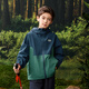 Maqidun (MQD) boys' autumn new product college style contrasting top medium large children's hooded windproof jacket Navy blue 140