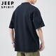 JEEP SPIRIT吉普短袖T恤男士夏季宽松纯棉半袖高端体恤凉感上衣服polo衫
