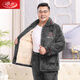 Langsha pajamas men's huge thick handsome home three-layer cotton jacket thickened plus velvet middle-aged and elderly people gray dad grandfather old man 9921 royal blue L [100-125Jin[Jin equals 0.5 kg]] three-layer thickened