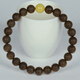 Sandale 9 points Bracelet de bois d'agar de Sandale Sanken Natural Brunei Brunei Gagar de bois 9 mm Boule bouddhiste pour hommes et femmes Bracelet culturel de la peau de serpent de soie douce 9 mm * 23 Style de cire-ci-dessous Brunei (adapté à la circonférence de la main 16-18cm)