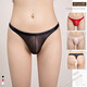 Sexy and interesting underwear for men stretch briefs thong tight transparent breathable tempting men's underwear Shimadao red