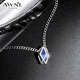 AWNL Fu Longfei's same style small crystal necklace for men Celestino blue line stone pendant light luxury fashion jewelry titanium steel chain 55cm