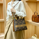 Calculat/Keenck Lederbeutel für Frauen 2025 Neue Kapazität Vielseitige tragbare Muscheltasche Mode One-Shoulder Diagonal Straddle Bag Große Blume/Braun [Goddess Day Geschenk schreiben Begrüßungskarte]