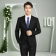 Shanghai Haoyu Ten Piece Suit Suit Men's Slim Business Formal Wear Interview Professional Wear Groomsmen's Wear Wedding Dress Black Two Buttons Free Shirt Tie Belt Brooch 160A Recommended 40-45KG