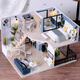 Jugar a la casa TOMA COCENIENCIA Tienda de la niña para niños Princesa Regalo de cumpleaños Mini Mini Simulación Simulación Villa Baby Time + Light + Hool Glue + Cover