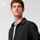 HAZZYS Men's Spring Outdoor Casual Jacket Simple Lapel Jacket Men ASVZU0CAX62 Dark Navy DN 3XL (190/108A 54)