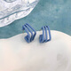 
Buckle Blue Earrings Literary Fresh Haze Blue Flowers Geometric Versatile Earrings Earrings Sweet Jewelry Women 2# 14082C
