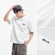 森马（Semir）短袖T恤男2025夏潮流字母t撞色印花刺绣针织上衣宽松109325100202