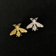 ANST OND PHOENIX GOLD STATER STOCIAL HEURMIER Personnalisé Signification d'abeille petite broche Men's Summer Shirt Coll Coll Clasp Men's Retro Vintage Silver