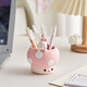 Creative and cute and interesting resin pen holder storage box student desktop small children boy and girl cartoon decoration ornaments resin fun mushroom pen holder-Panda