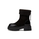 Daphne grueso Sole Plus Boots Martin de terciopelo para mujeres 2025 Nuevos zapatos de algodón calientes de invierno botas de nieve noreste botas cortas de moda para mujeres negras 38