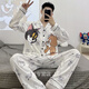 Wei Jie pajamas for boys and boys in 2025 spring and autumn new long-sleeved animation for men, large-size teenagers can wear outside [9923] L 4L [Suggested 195-218 Jin [Jin equals 0.5 kg]]
