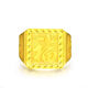 Menbin 24K gold blessing ring 999 pure gold pure silver men's gold-clad silver live solid square ring for dad, blessing gold package 2.08 grams - total weight about 8 grams*