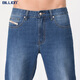 Milliarden Sommerjeans Herren-Gerade dünne schnelle trockene, coole Freizeithosen mittelkundig und atmungsaktiv und leicht zu versorgen j19674 674 mittelblau (79 innere Länge) 32 (2,52 Fuß)