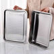 Pick up cat stainless steel leaking tray rectangular tea tray household dumpling draining tray leaking tray filter leaking draining tray punching tray 60*40*2 + draining tray 7cm