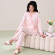 Langsha Modal Cotton Comsement Summer Thin Thin послеродовый кормящий грудью беременных женщин пижамы весна и осенние мамы грудью грудью.