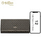 Billetera Goldlion 2025 NUEVA FAMINA RETRO Moda impresa Bolsa de bolsas Long Women's Trendy Clutch Dark Coffee/Accent Color Wear