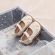 G.Duck Kids Little Yellow Duck Girl Summer Hollow Leder Schuhe Baby Girl Mode Prinzessin Sandalen Baby weicher Sohle Nicht-Schlupf-Single-Schuhe Beige 23 innere Länge ungefähr 16 cm